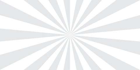 sunburst pattern white and gray design. Vintage sunrays illustration swirl line. sun beam vector banner design pop art comic burst gradient concept pattern.	