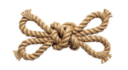 Obraz premium Decorative nautical rope knot isolated PNG with Transparent Background