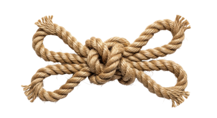 Decorative nautical rope knot isolated PNG with Transparent Background