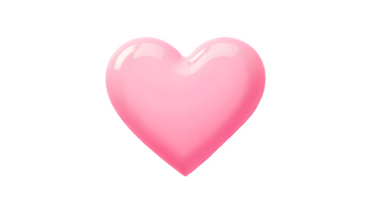 editable cute cut out pink heart, isolated in whithe background