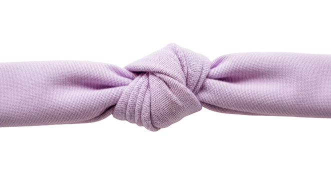 Lilac knot textile detail isolated PNG with Transparent Background