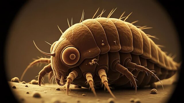Closeup View of Detailed Macro Insect with Exquisite Textures and Shadows