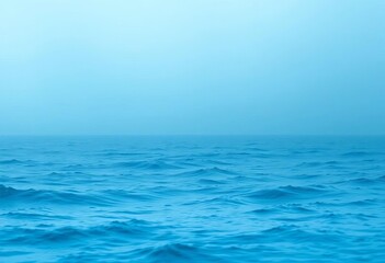 Obraz premium Abstract dreamy ocean scene, hazy blue gradient, shadow, subtle