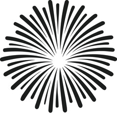 Obraz premium New Year Firework Silhouette Vector - Festive Holiday Celebration Illustration