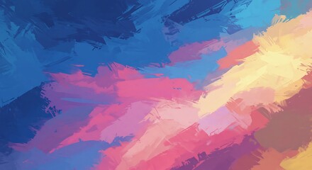 Abstract Brushstroke Palette: Vibrant Colors and Dynamic Texture