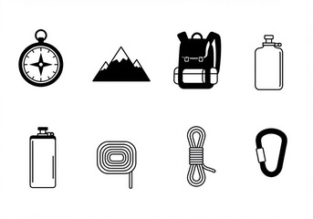 Vector illustration set of icons for web and phone technology, a collection of different countries, city symbols, and business design elements