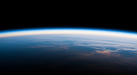 Stunning View of Earth from Space at Sunrise