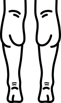 다리 근육 흑백