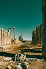 Fototapeta premium Uzuncaburc (Diokaesareia) is an ancient city ruin in Mersin province. The city of Diocaesarea was a temple center and part of the Olba Temple State during the Seleucid Empire . Silifke, Mersin