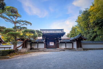Sennyuji Temple with beautiful foliage in autumn in Kyoto, Japan