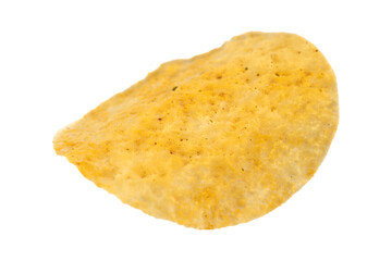 Potato chips isolated on white background