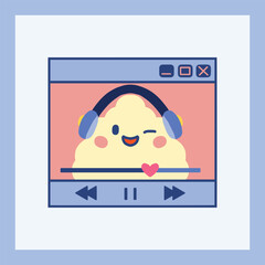 A Cute Pixel DJ Character