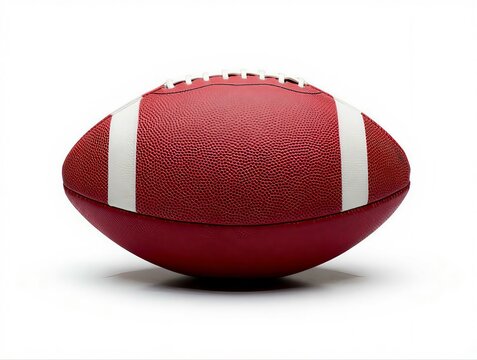 American football with textured surface isolated on white background