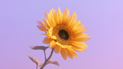 Fototapeta premium sunflower on a blue background