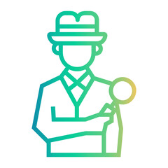 examination Line Gradient Icon