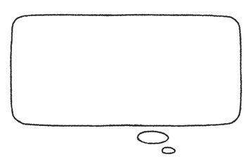 手書き風の長方形の吹き出し