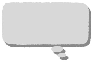 手書き風の長方形の吹き出し（影つき）