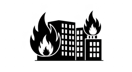 Abstract black paint brush stroke texture isolated on transparent background