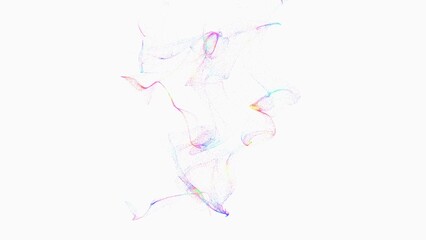 Abstract Colorful Smoke on White Background