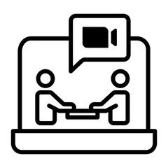 zoom meeting Line Icon