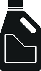 Black plastic container silhouette bottle liquid