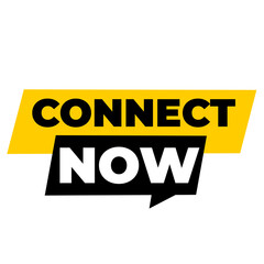 CONNECT NOW png, digital network tag, communication label icon, transparent background layout, online link design, modern clean art