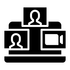 zoom meeting Solid icon