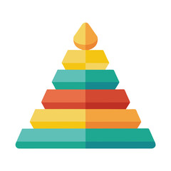 abstract colorful pyramid