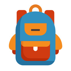 school bag isolated on white
