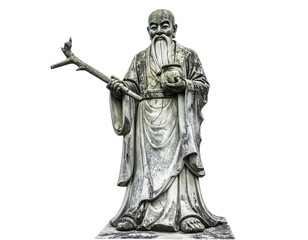 Stone man statue standing