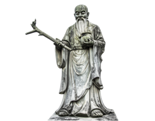 Stone man statue standing
