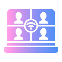 zoom meeting Gradient icon