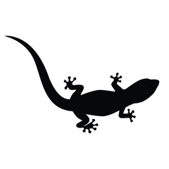 vector illustration of house lizard silhouette shape,logo,on white background
