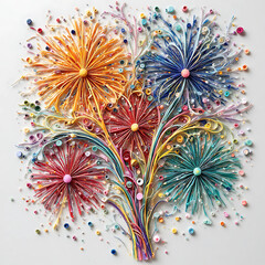 Hand-drawn Quilling Style 