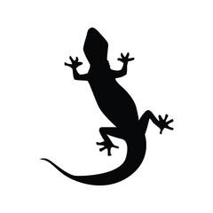 vector illustration of house lizard silhouette shape,logo,on white background