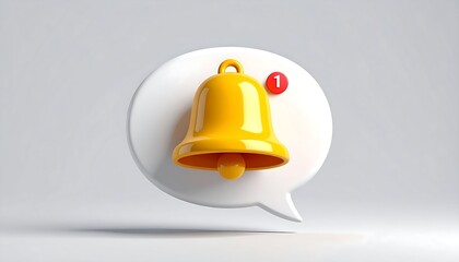 Notification bell in a speech bubble
