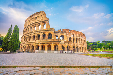 Ancient Colosseum Amphitheater in Rome city