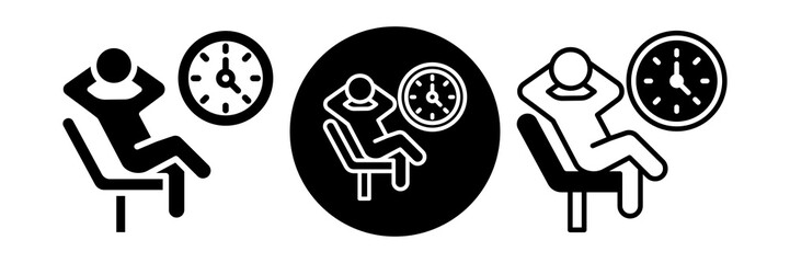 Free Time Icon Glyph & Mixed Style Collection Set