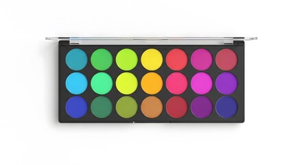 Color palette isolated on white background. Art and design tool for painting and creativity.
