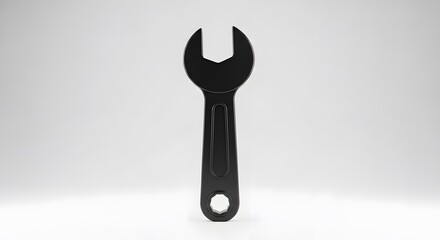 Wrench isolated on white background. Hand tool for mechanical repair, maintenance, and industrial work.
