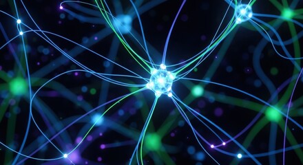 Fototapeta premium Abstract neural network visualization inspiring ai and neuroscience ui ux design concepts technology digital art isolated on white background