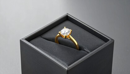 Diamond ring in black box