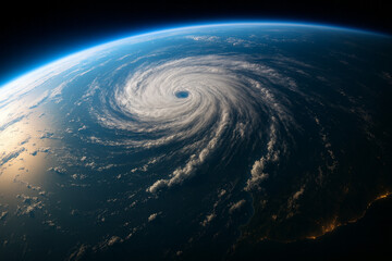宇宙から見た台風のリアルイメージ　Typhoon seen from space
