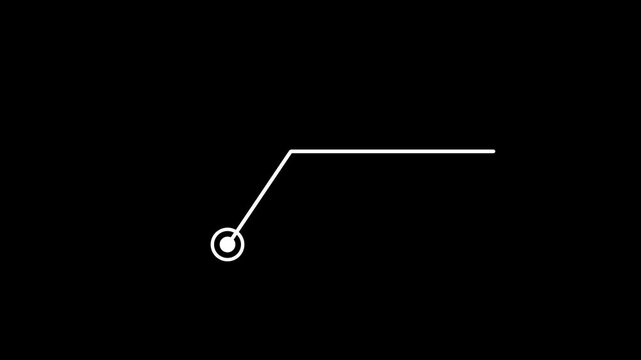 HUD call out elements pack animation on black background. Simple HUD elements frame lines callout animation for text on black background 4k video