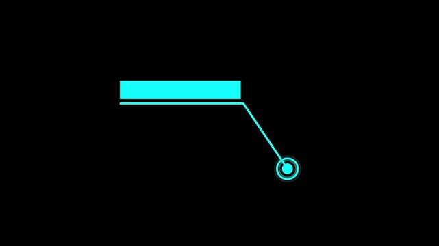 HUD call out elements pack animation on black background. Call Out on black background  a callout for text Hitch style tech HUD element with successful text