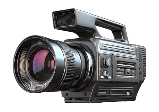 a video camera isolated on a transparent background, png file - Powered by Adobe