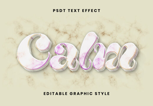 Beige And Purple Iridescent Glow Marble Vein Text Effect Elegant 3D Slab Font