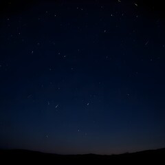 Sky filled with glowing comets streaking across night horizon.