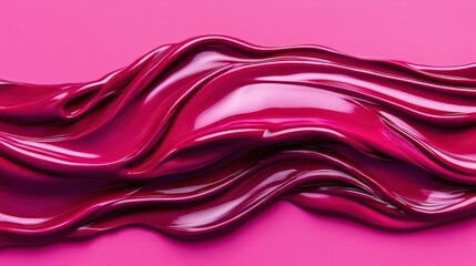 Obraz premium A vibrant magenta paint texture flows elegantly across a pink background, creating an engaging visual that can enhance creative projects, marketing materials, or artistic compositions,
