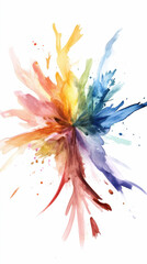 Vibrant abstract watercolor explosion burst of color. Wear Something Gaudy Day